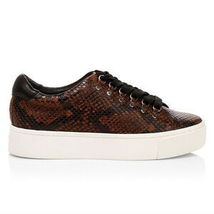 Joie Handan Snakeskin-Embossed Leather Platform Sneakers
